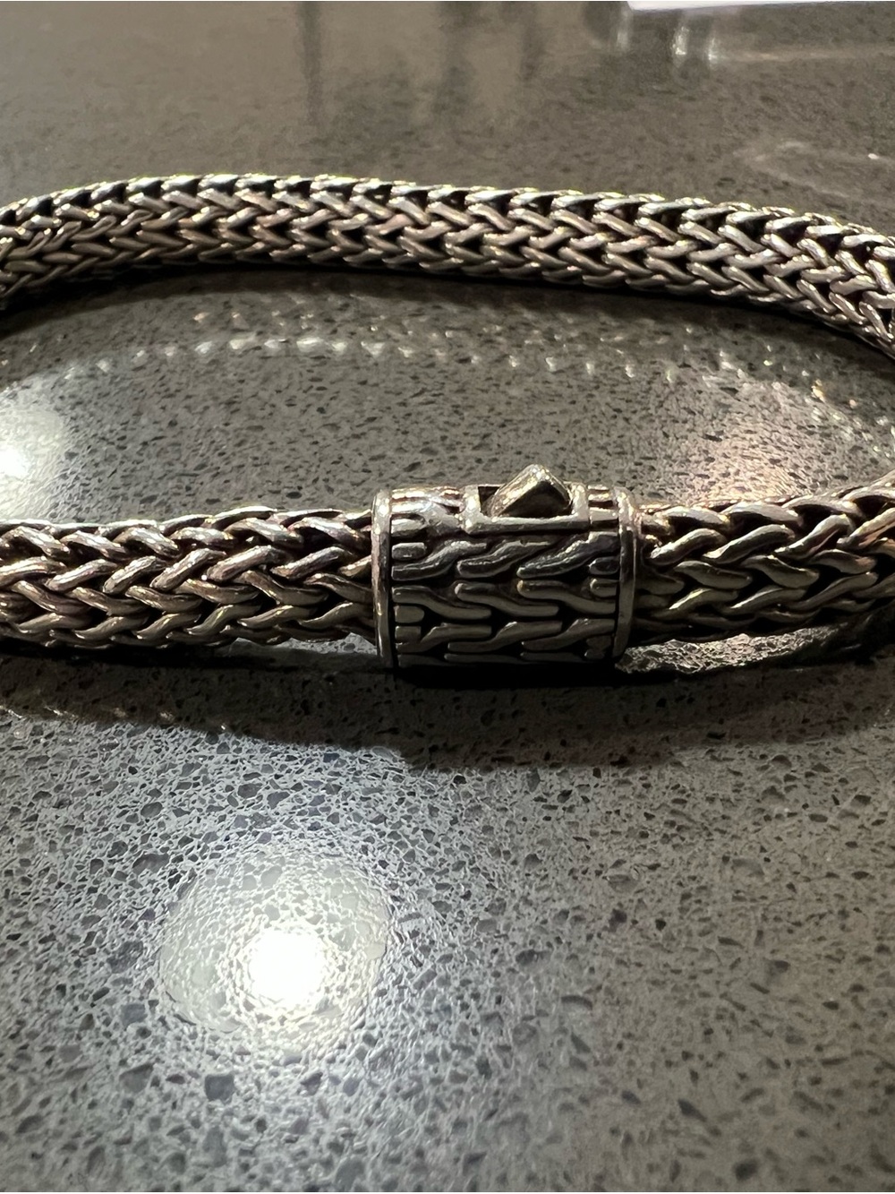 John Hardy Sterling Silver Woven Men's Bracelet - Silver